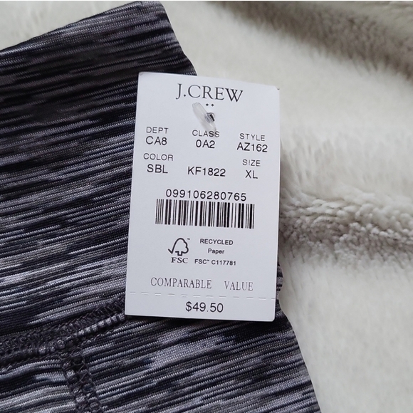 NWT! J. Crew Space Dye Cropped Leggings with Pockets! Size XL! - Picture 3 of 10